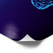 Hintergrund mit Nachtschmetterlingen Poster (Ecke)