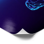 Hintergrund mit Nachtschmetterlingen Poster (Ecke)