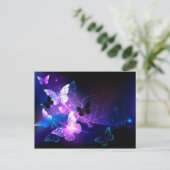 Hintergrund mit Nachtschmetterlingen Postkarte (Stehend Vorderseite)
