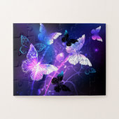 Hintergrund mit Nachtschmetterlingen Puzzle (Horizontal)
