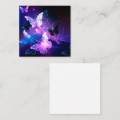 Hintergrund mit Nachtschmetterlingen Quadratische Visitenkarte (Vorne/Hinten)