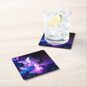 Hintergrund mit Nachtschmetterlingen Rechteckiger Pappuntersetzer (Vor Ort)