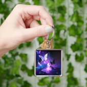 Hintergrund mit Nachtschmetterlingen Schlüsselanhänger (Hand)