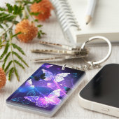 Hintergrund mit Nachtschmetterlingen Schlüsselanhänger (Vorderseite rechts)