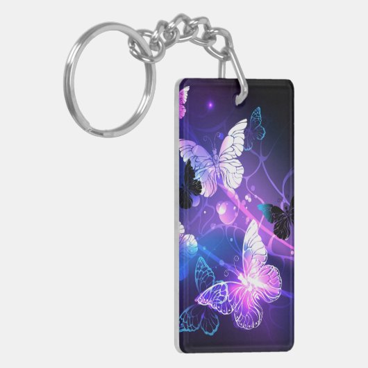 Hintergrund mit Nachtschmetterlingen Schlüsselanhänger (Vorderseite links)