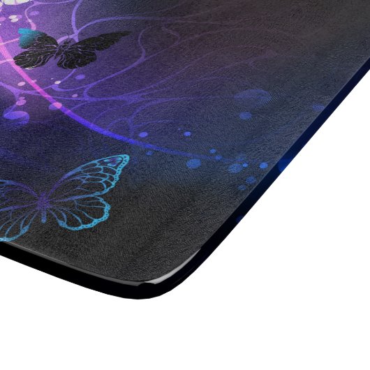 Hintergrund mit Nachtschmetterlingen Schneidebrett (Ecke)