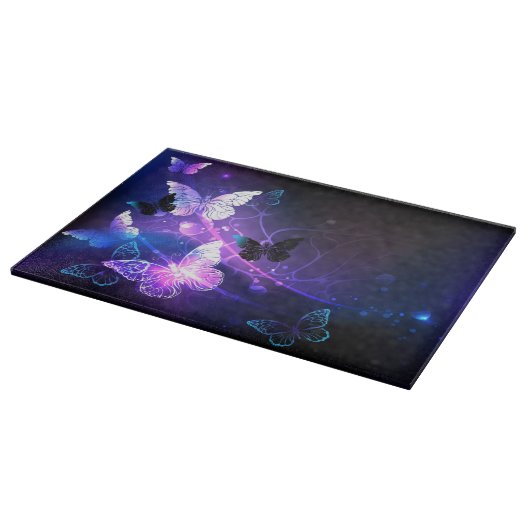 Hintergrund mit Nachtschmetterlingen Schneidebrett (Ecke)