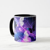 Hintergrund mit Nachtschmetterlingen Tasse (Vorderseite Links)