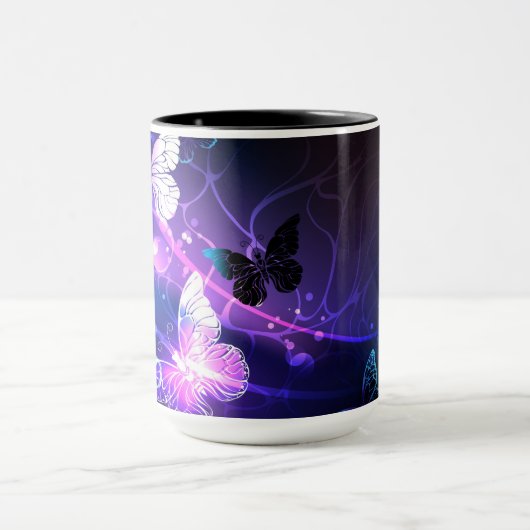 Hintergrund mit Nachtschmetterlingen Tasse (Zentrum)
