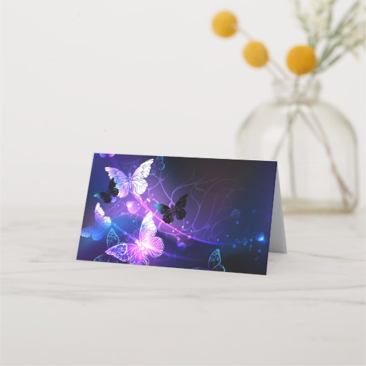 Hintergrund mit Nachtschmetterlingen Terminkarte (Vorderseite)