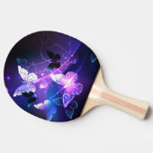 Hintergrund mit Nachtschmetterlingen Tischtennis Schläger (Seitenansicht)