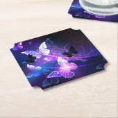 Hintergrund mit Nachtschmetterlingen Untersetzer (angewinkelt)