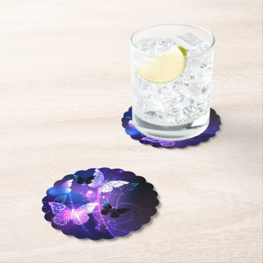 Hintergrund mit Nachtschmetterlingen Untersetzer (Vor Ort)