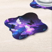 Hintergrund mit Nachtschmetterlingen Untersetzer (angewinkelt)