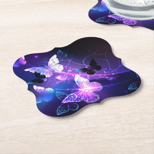 Hintergrund mit Nachtschmetterlingen Untersetzer (angewinkelt)