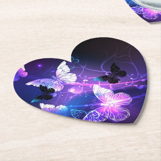 Hintergrund mit Nachtschmetterlingen Untersetzer (angewinkelt)