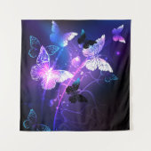 Hintergrund mit Nachtschmetterlingen Wandteppich (Vorderseite (Horizontal))