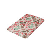 Hintergrund mit niedlichen Vögeln Badematte (Schrägansicht)