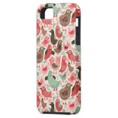 Hintergrund mit niedlichen Vögeln Case-Mate iPhone Hülle (Rückseite Links)