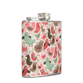 Hintergrund mit niedlichen Vögeln Flachmann (Rechts)