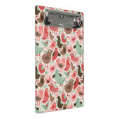 Hintergrund mit niedlichen Vögeln Mini Klemmbrett (Schrägansicht)