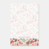 Hintergrund mit niedlichen Vögeln Post-it Klebezettel (Vorderseite)