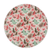 Hintergrund mit niedlichen Vögeln Schneidebrett (Vorderseite)