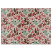 Hintergrund mit niedlichen Vögeln Schneidebrett (Vorderseite)