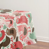 Hintergrund mit niedlichen Vögeln Tischdecke (Beispiel)