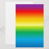 Hintergrund mit Regenbogen farbig Briefpapier (Vorne/Hinten)