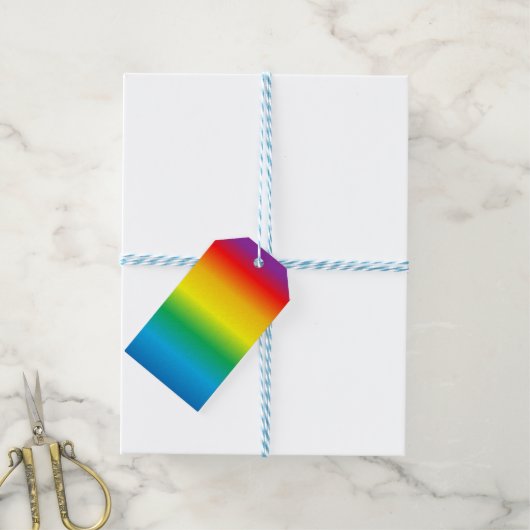 Hintergrund mit Regenbogen farbig Geschenkanhänger (Mit Garn)