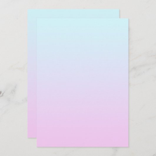 Hintergrund mit rosa und blauen Pastellfarben Einladung (Vorne/Hinten)