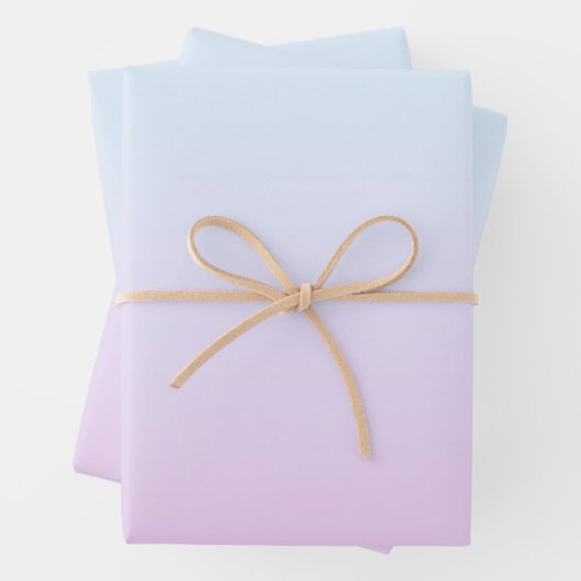 Hintergrund mit rosa und blauen Pastellfarben Geschenkpapier Set (Beispiel)