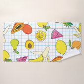 Hintergrund mit saftigen Früchten. Nahtlose Frucht Badehandtuch (Badehandtuch)