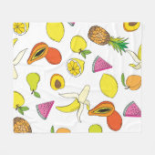 Hintergrund mit saftigen Früchten. Nahtlose Frucht Fleecedecke (Vorderseite (Horizontal))