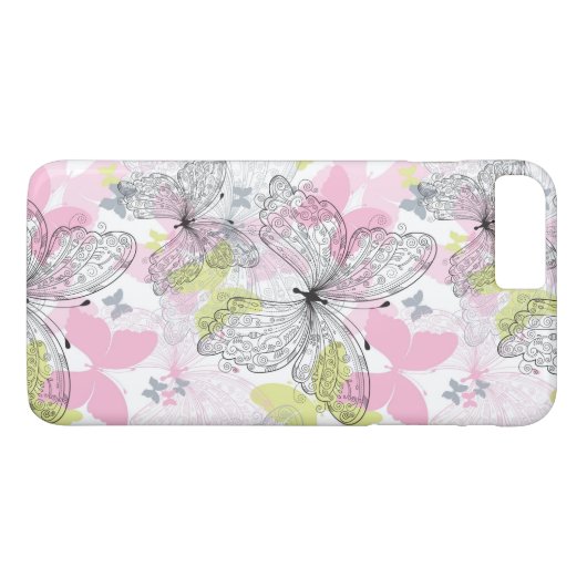 Hintergrund mit Schmetterling Case-Mate iPhone Hülle (Rückseite (Horizontal))