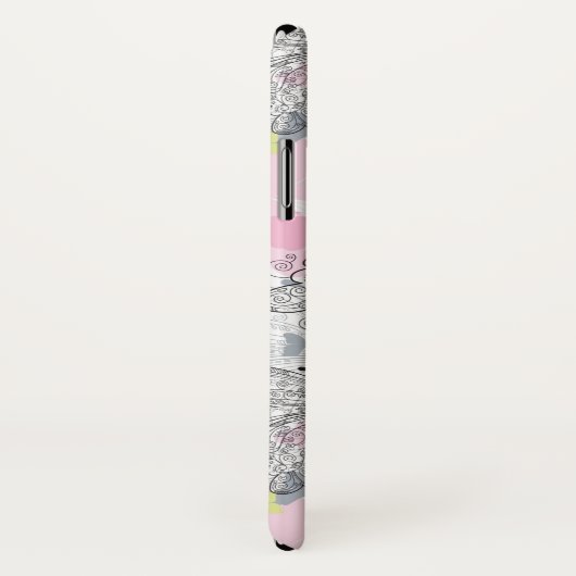 Hintergrund mit Schmetterling Case-Mate iPhone Hülle (Hinten/Rechts)