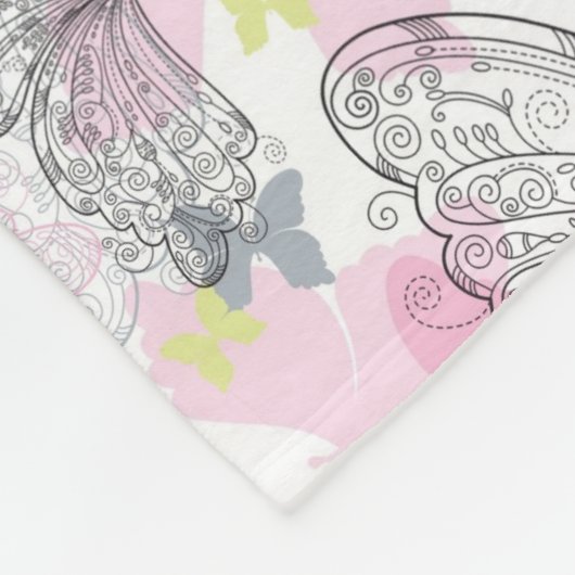 Hintergrund mit Schmetterling Fleecedecke (Ecke)