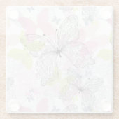 Hintergrund mit Schmetterling Glasuntersetzer (Rückseite)