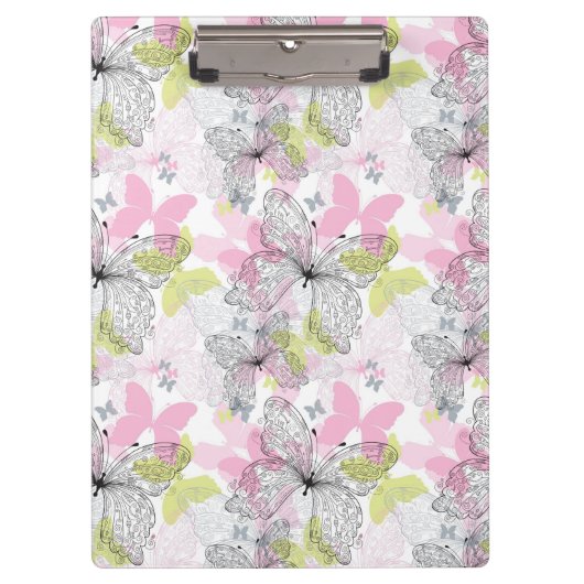 Hintergrund mit Schmetterling Klemmbrett (Vorderseite)