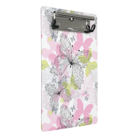 Hintergrund mit Schmetterling Mini Klemmbrett (Schrägansicht)