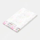 Hintergrund mit Schmetterling Post-it Klebezettel (angewinkelt)