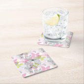 Hintergrund mit Schmetterling Rechteckiger Pappuntersetzer (Vor Ort)