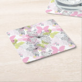 Hintergrund mit Schmetterling Rechteckiger Pappuntersetzer (angewinkelt)