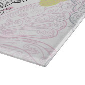 Hintergrund mit Schmetterling Schneidebrett (Ecke)