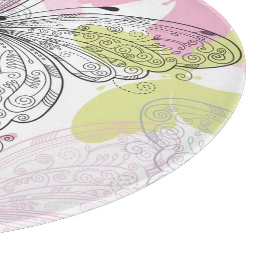 Hintergrund mit Schmetterling Schneidebrett (Ecke)