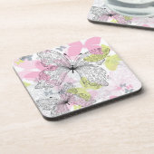 Hintergrund mit Schmetterling Untersetzer (Linke Seite)