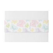 Hintergrund mit Schmetterlingen im Aquarell Einladungsbanderole (Rückseitenbeispiel)