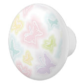 Hintergrund mit Schmetterlingen im Aquarell Keramikknauf (Rechts)