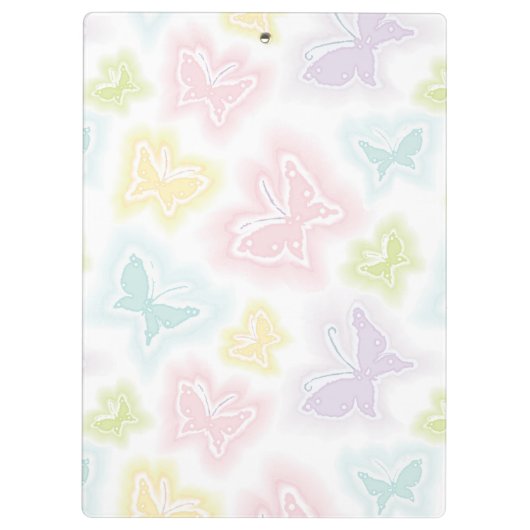 Hintergrund mit Schmetterlingen im Aquarell Klemmbrett (Rückseite)